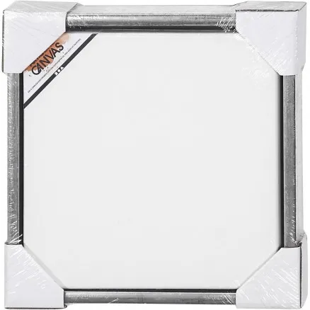 ArtistLine Canvas mit Rahmen, Außenmaße 34x34 cm, Tiefe 3 cm, weiß, anti