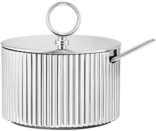 Georg Jensen Bernadotte Zuckerdose mit Löffel