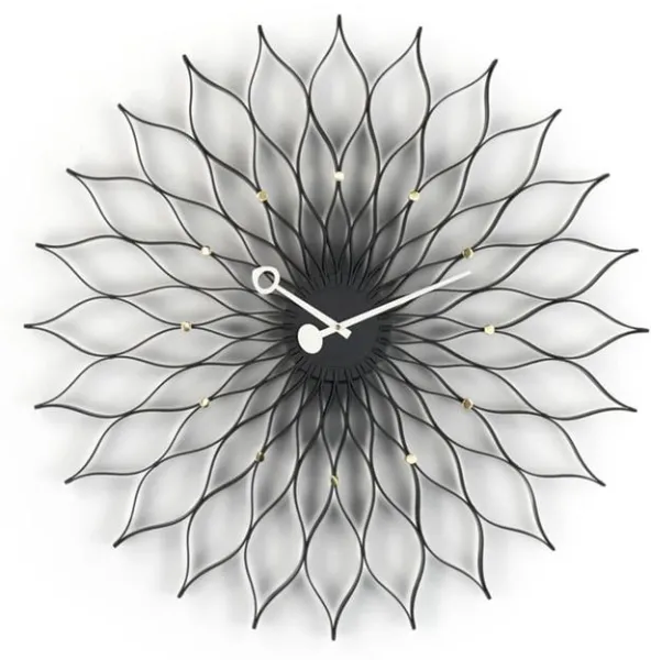 Vitra Sunflower Clock Uhr Schwarz/Messing
